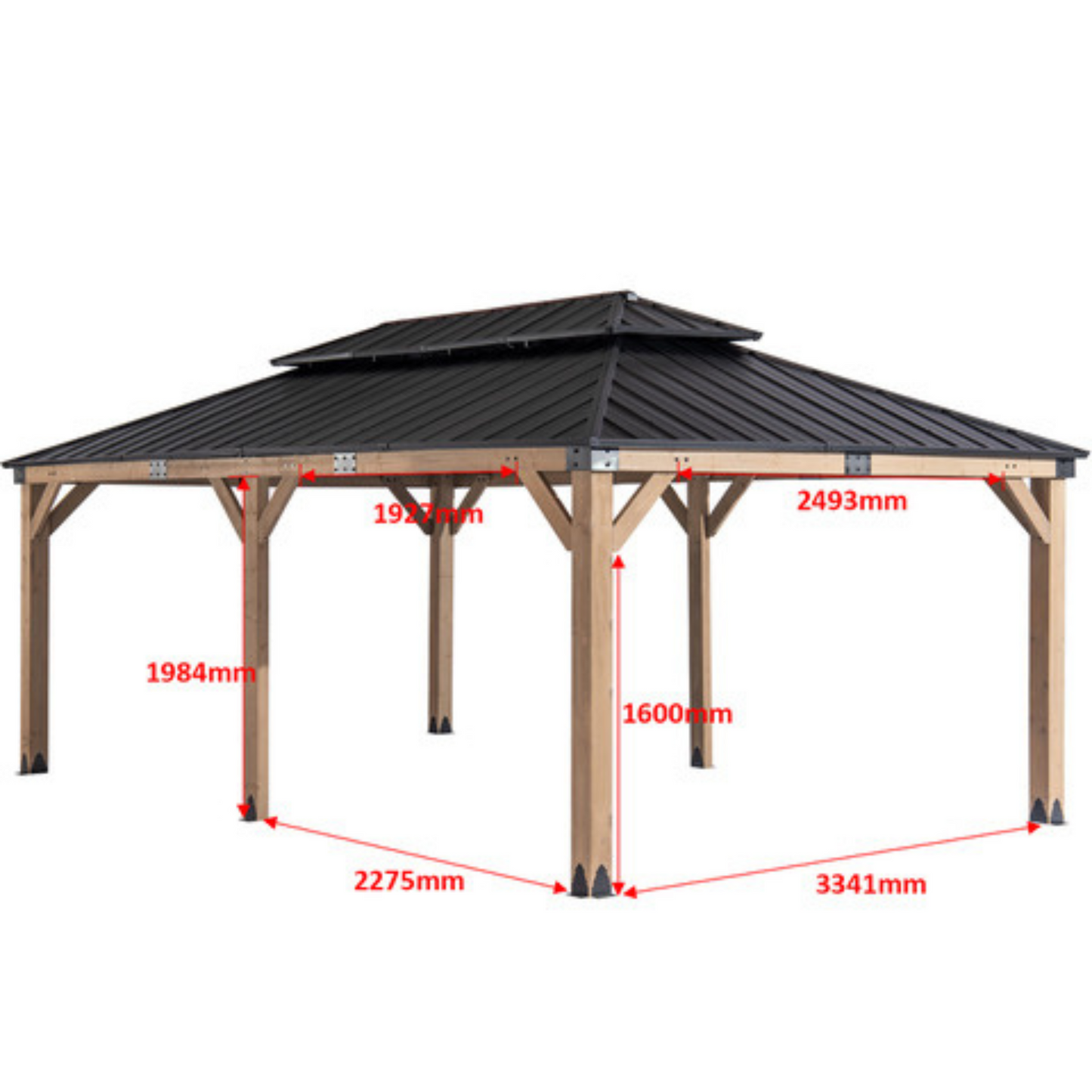 GAZEBO EXTERIEUR EN CEDRE option BALI tropique ou ROME  urbain